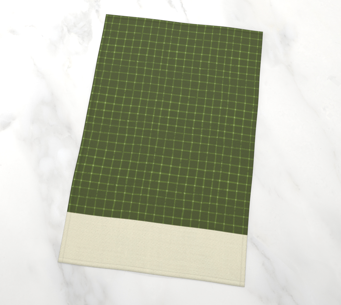 Garden Plot Tea Towel in Green
