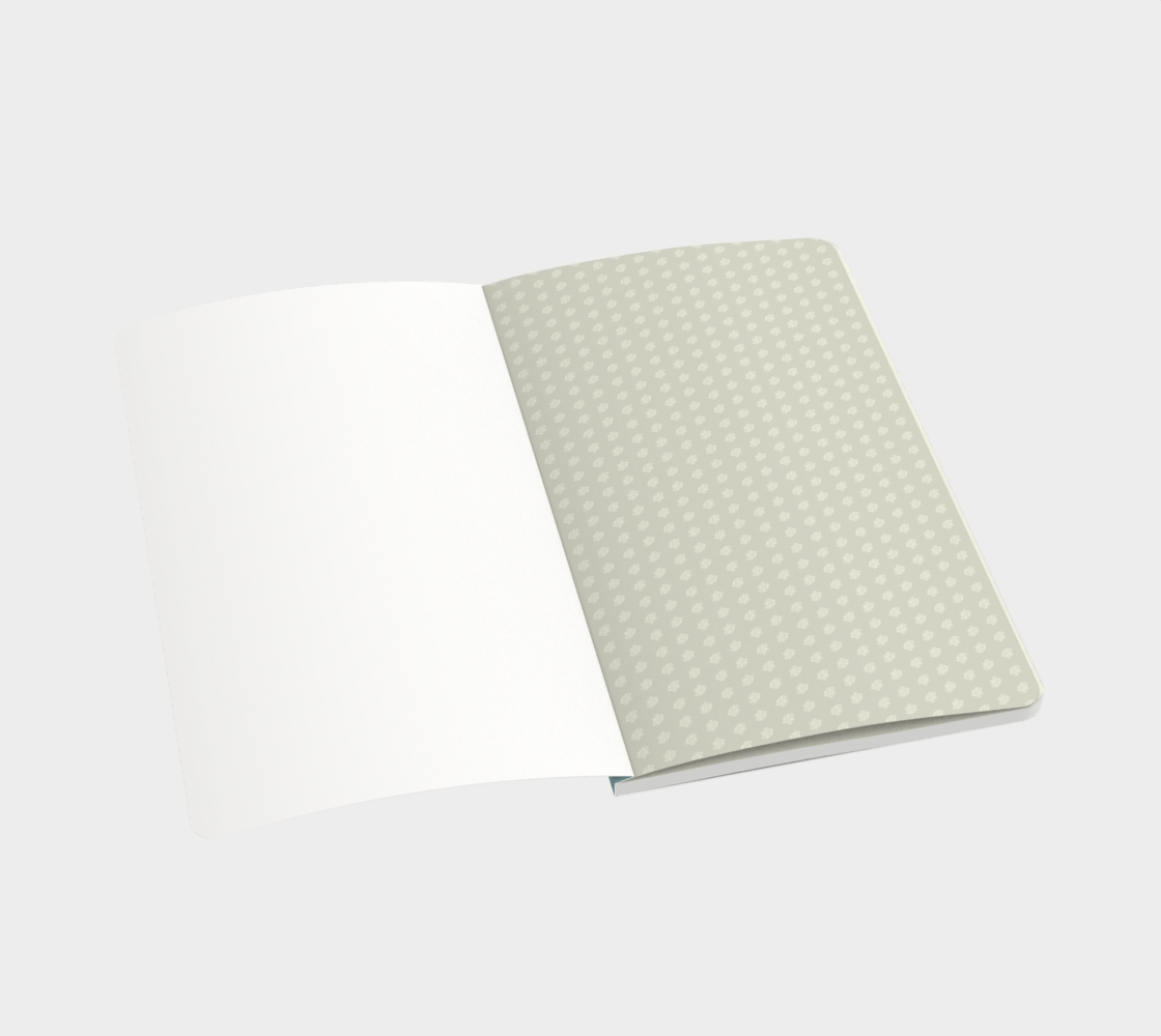 Garden Rows Notebook In Blue