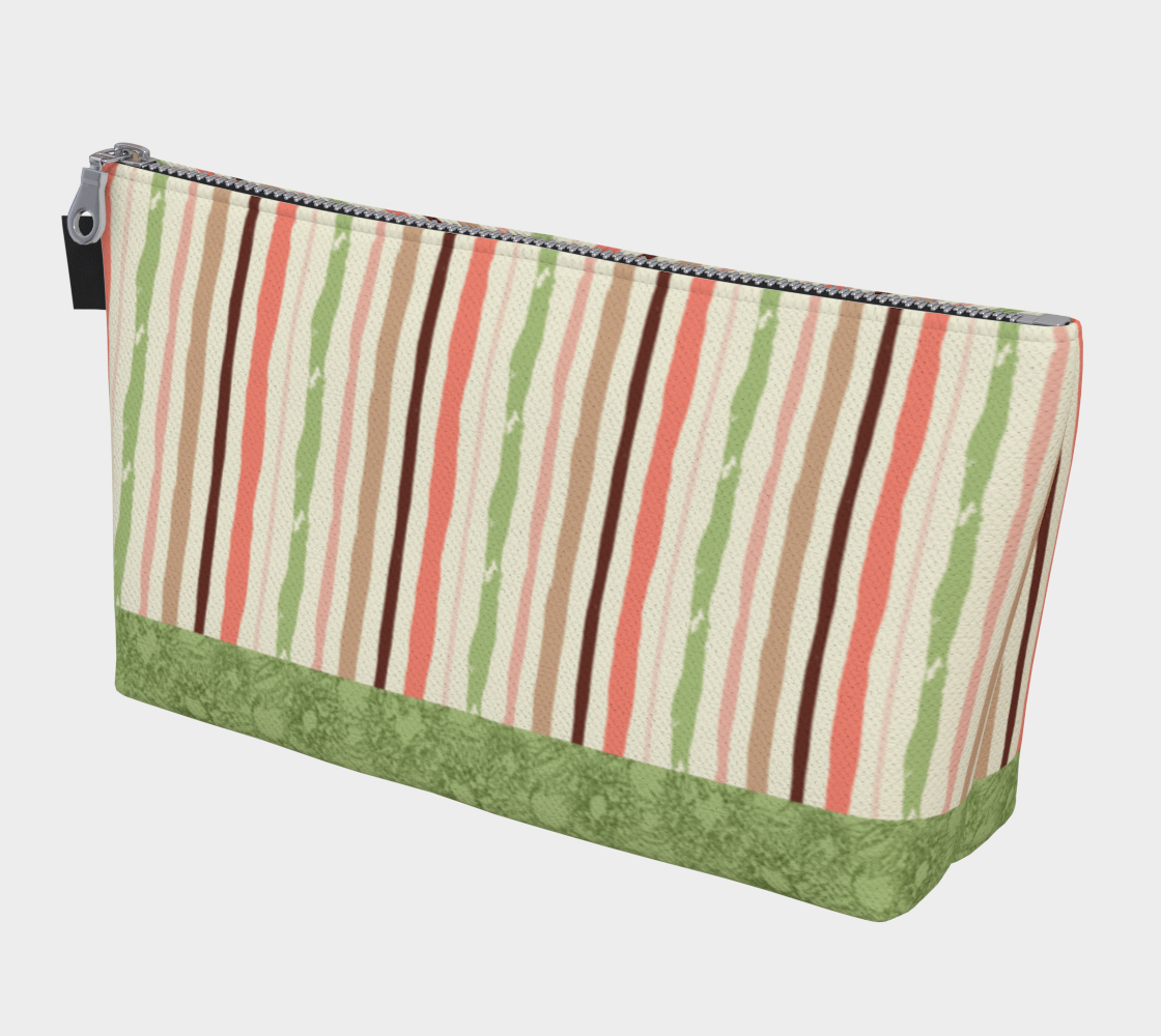 Garden Rows Makeup Bag in Pink