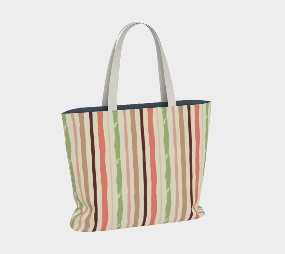 Row By Row Large Tote in Pink