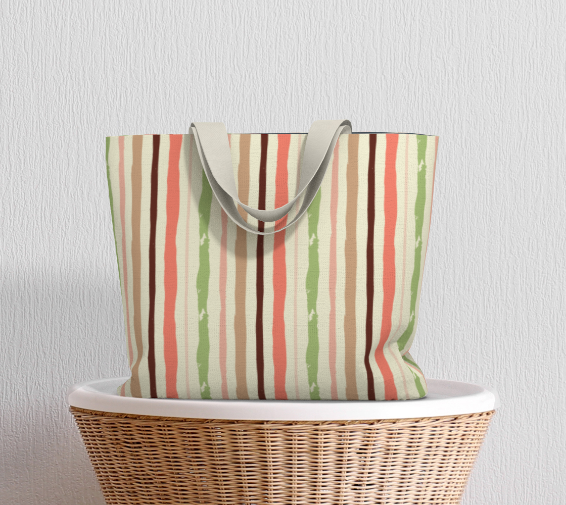 Row By Row Large Tote in Pink