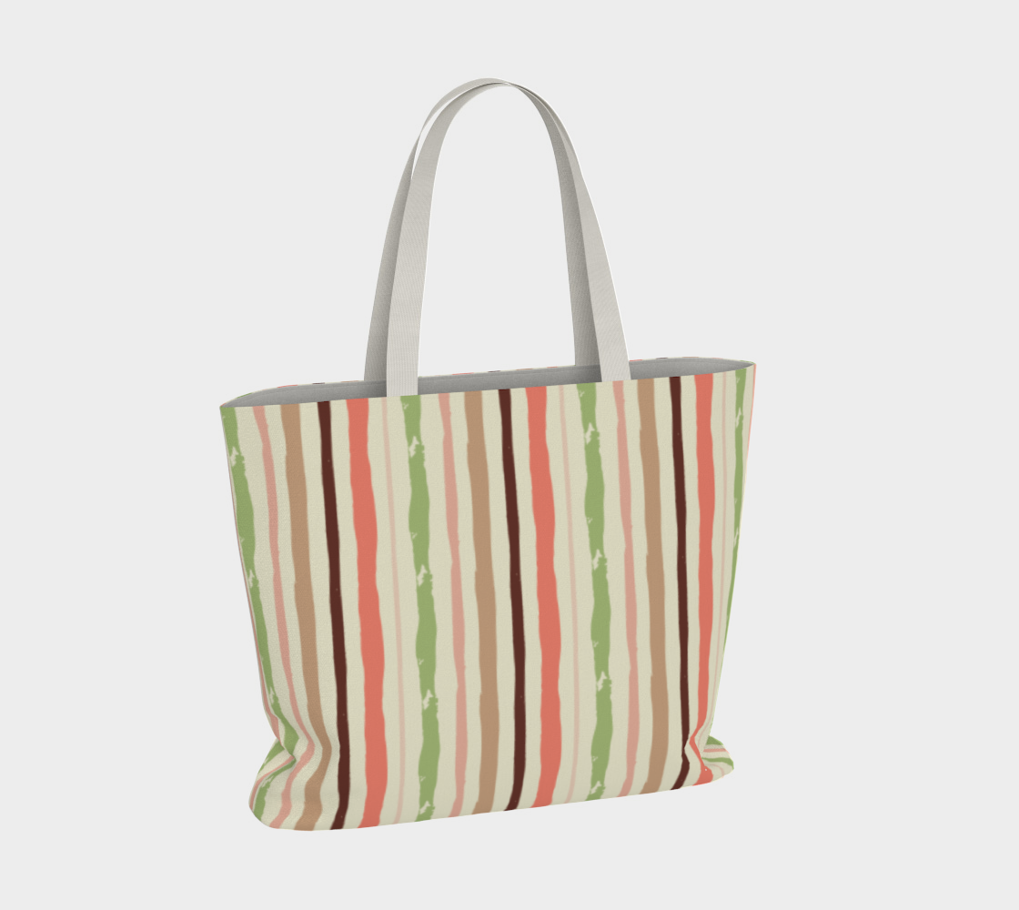 Row By Row Large Tote in Pink