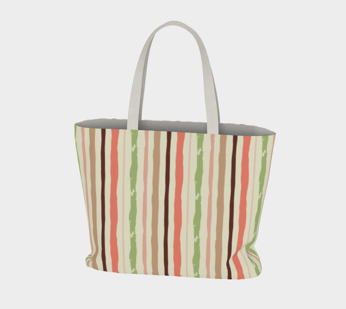 Row By Row Large Tote in Pink