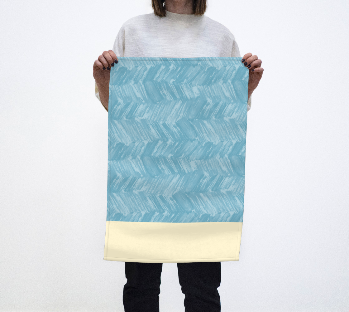 Driven Rain Tea Towel In Blue