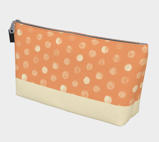 Drip Drop Makeup Bag In Orange Cream