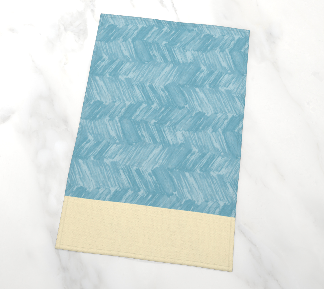 Driven Rain Tea Towel In Blue