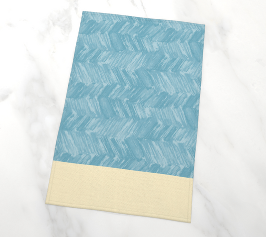 Driven Rain Tea Towel In Blue
