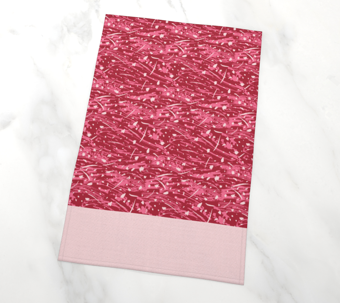 Open Skies Tea Towel In Pink