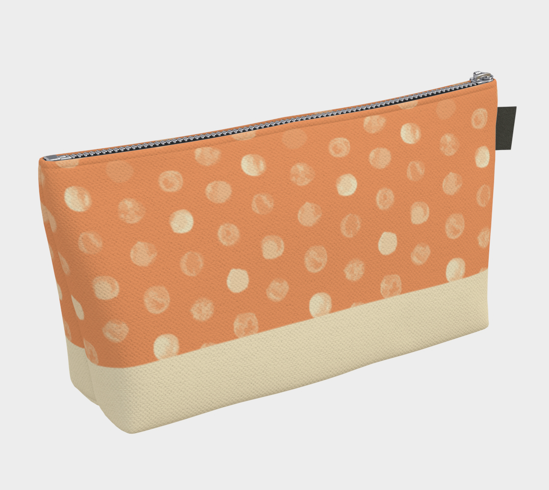 Drip Drop Makeup Bag In Orange Cream