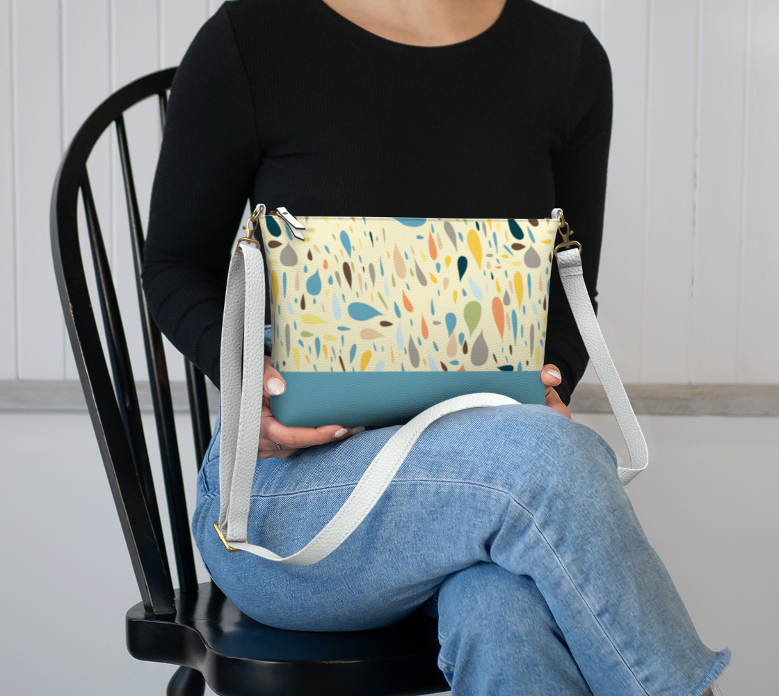 Raindrops Crossbody Bag in Cream