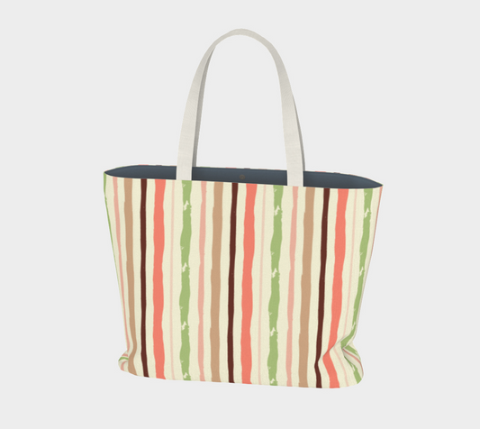 Row By Row Large Tote in Pink